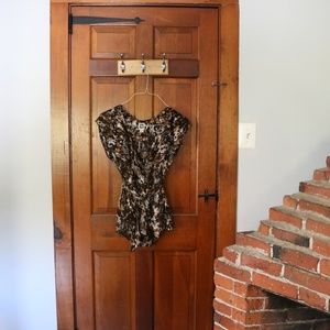 Brown Silky Blouse